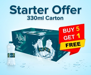 Ajial Water Buy 330ml 5 Carton Get 1 Carton